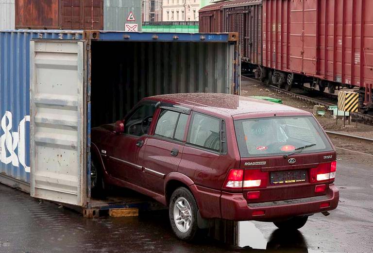 Перевозка авто сеткой nissan cube / 2009 г / 1 шт из Новосибирска в Таганрог